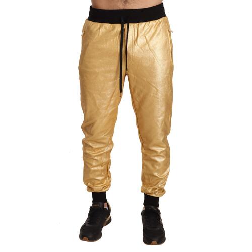 Dolce & Gabbana Men's Gold Pig Of The Year Cotton Trousers Pants - 48 IT - Main Image