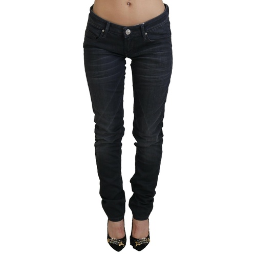 Acht Women's Black Washed Low Waist Slim Fit Cotton Denim Jeans - W26 US - Main Image