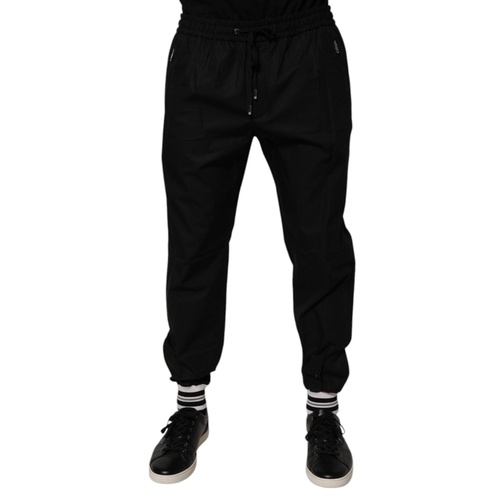 Dolce & Gabbana Men's Black Cotton  Jogger Sweatpants Pants - 52 IT - Main Image