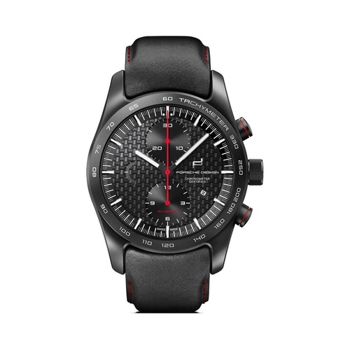 Porsche Design Men's Black Leather Watch - One Size - Main Image