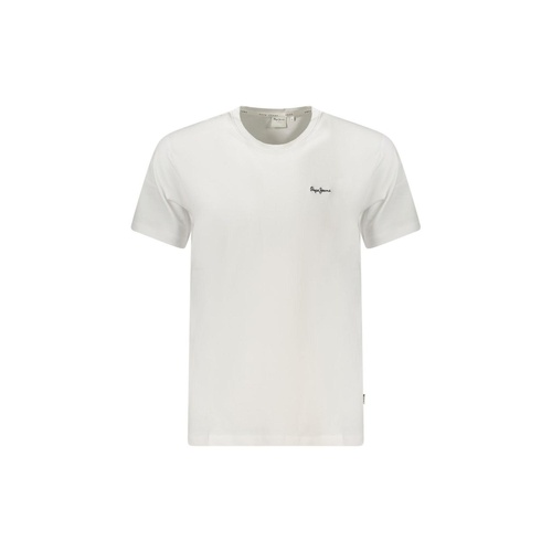 Pepe Jeans Men's White Cotton T-Shirt - L - Main Image
