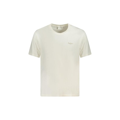 Pepe Jeans Men's White Cotton T-Shirt - L - Main Image