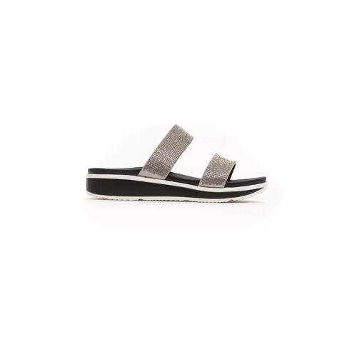 Two Strap Rhinestone Low Sandal with 4cm Heel 39 EU Women - Main Image