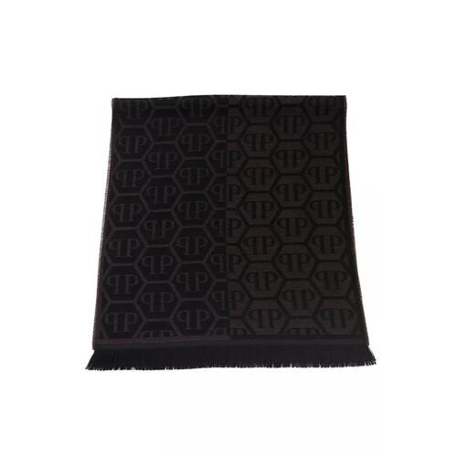 Monogram Fringed Hem Scarf One Size Men - Main Image