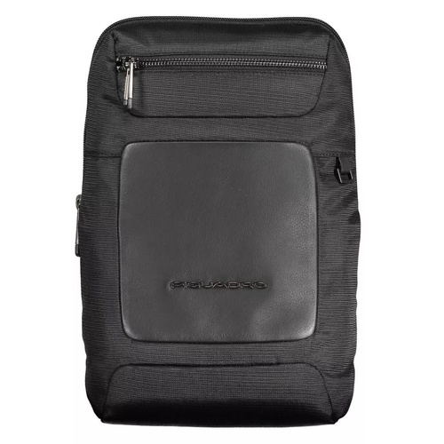Piquadro Men's Black RPET Shoulder Bag - One Size - Main Image