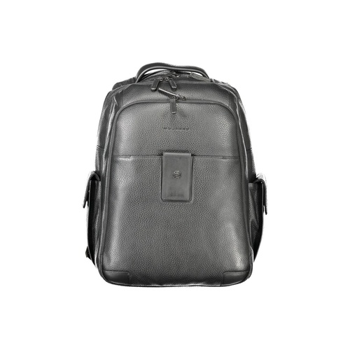 Piquadro Men's Black Leather Backpack - One Size - Main Image