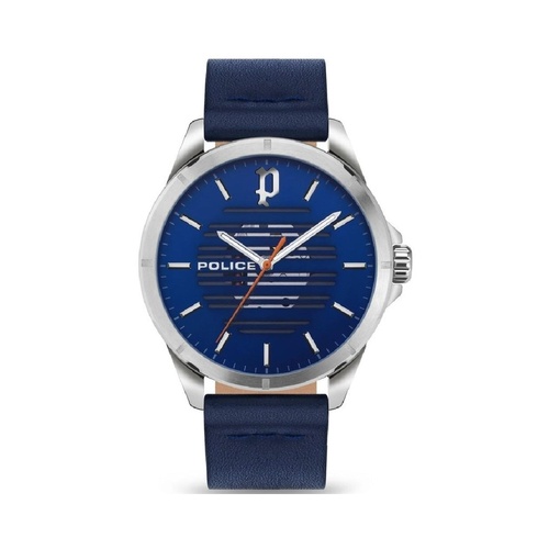 Police Men's Blue Leather Watch - One Size - Main Image