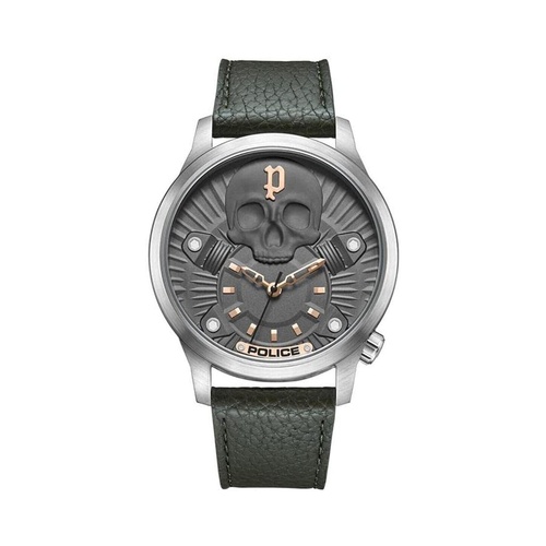 Police Men's Green Leather Watch - One Size - Main Image
