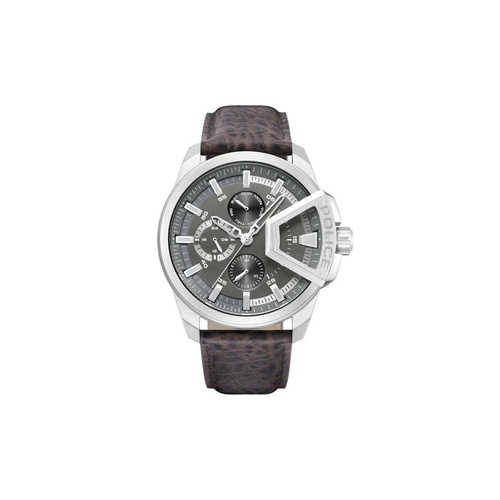 Police Men's Brown Leather Watch - One Size - Main Image