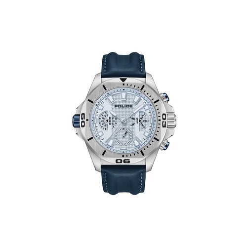 Police Men's Blue Leather Leather Watch - One Size - Main Image