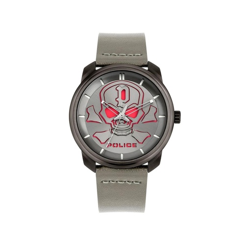 Police Men's Gray Leather Watch - One Size - Main Image