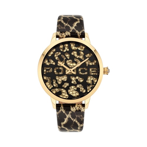 Police Women's Brown Leather Watch - One Size - Main Image