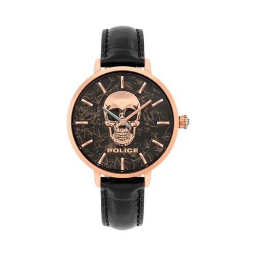 Police Women's Black Leather Watch - One Size - Main Image