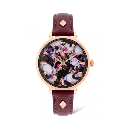 Police Women's Red Leather Watch - One Size - Main Image