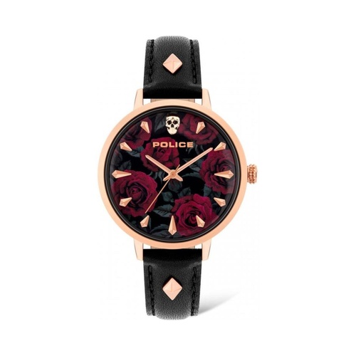 Police Women's Black Leather Watch - One Size - Main Image