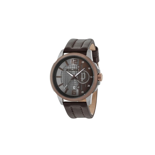Police Men's Brown Leather Watch - One Size - Main Image