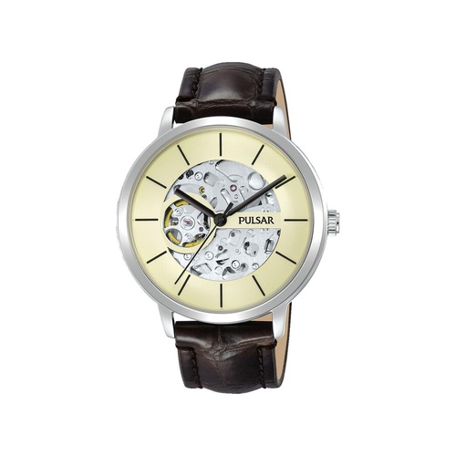 Pulsar Men's Brown Leather Watch - One Size - Main Image