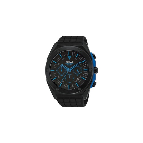Pulsar Men's Black Rubber Watch - One Size - Main Image