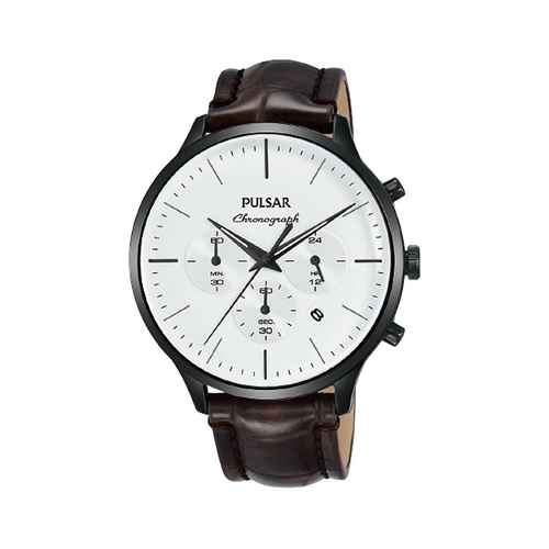 Pulsar Men's Brown Leather Watch - One Size - Main Image