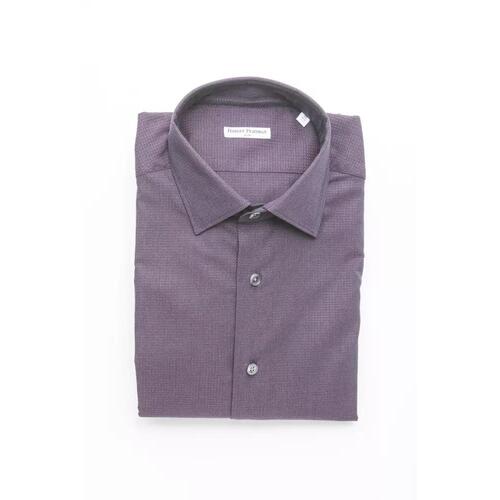 Robert Friedman Men's Burgundy Cotton Shirt - L - Main Image