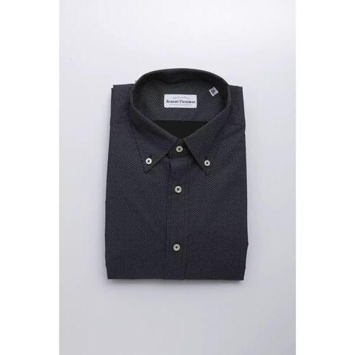 Robert Friedman Men's Black Cotton Shirt - L - Main Image