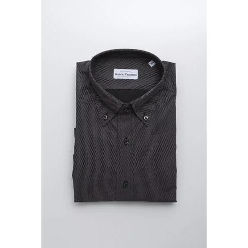 Robert Friedman Men's Black Cotton Shirt - XL - Main Image