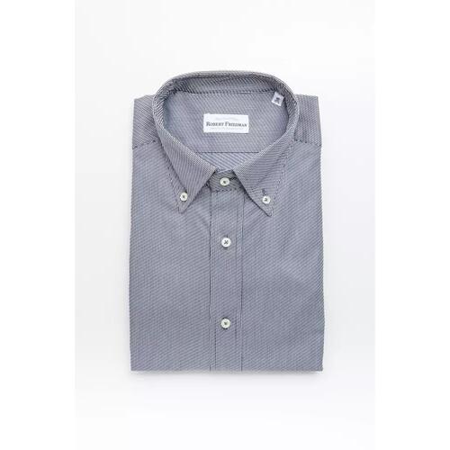 Robert Friedman Men's Blue Cotton Shirt - XL - Main Image