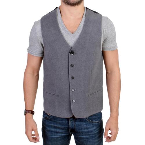 Costume National CNC Gray Cotton Blend Casual Vest 48 IT Men - Main Image