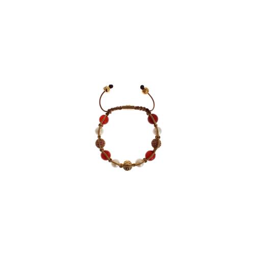 Authentic NIALAYA Red CZ Carnelian Pearl Bracelet S Women - Main Image