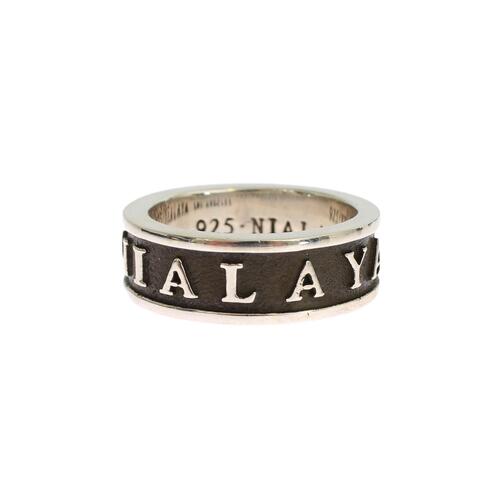 925 Sterling Silver Logo Ring 63 EU Men - Main Image