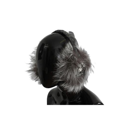 Dolce & Gabbana Crystal Fox Fur Earmuffs One Size Women - Main Image