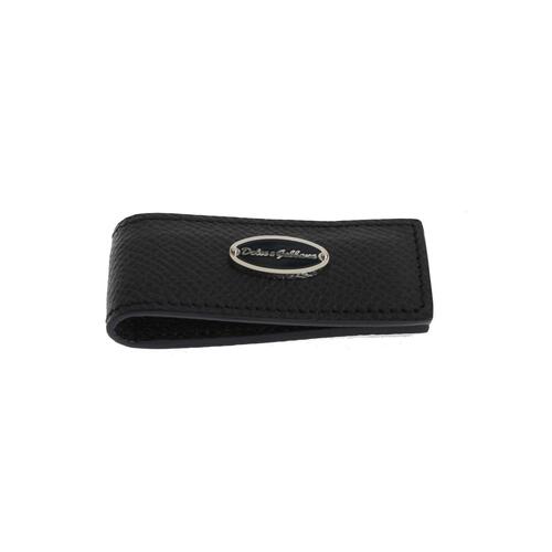 Authentic Dolce & Gabbana Blue Leather Money Bar Clip One Size Men - Main Image