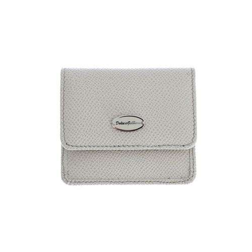 Dolce & Gabbana Men's White Dauphine Leather Case Wallet - One Size - Main Image