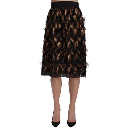 Elastic High Waist Skirt with Logo Details 44 IT Women - Main Image