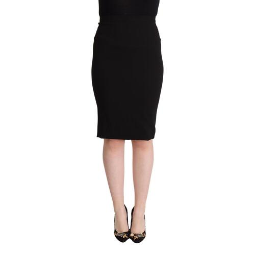 Pencil Cut High Waist Skirt with Logo Details 38 IT Women - Main Image
