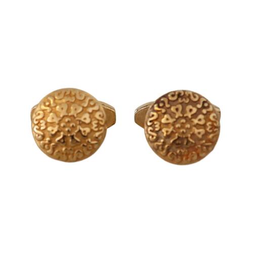 Dolce & Gabbana Men's Gold Plated Brass Round Pin  Cufflinks - One Size - Main Image