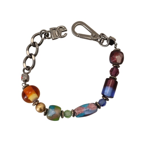 Dolce & Gabbana Women's multicolor Silver Chain Brass Beaded Lobster Clasp Bracelet - One Size - Main Image