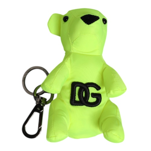 Dolce & Gabbana Men's Green Bear Embroidered Logo Keychain Clasp Keyring - One Size - Main Image