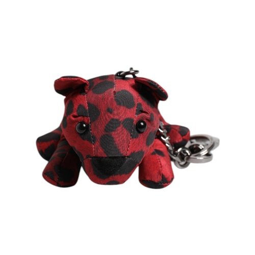 Dolce & Gabbana Men's Red Black Polyester Animal Silhouette Keychain Keyring - One Size - Main Image
