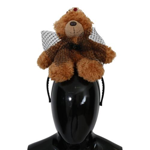 Dolce & Gabbana Brown Teddy Bear Crystal Hair Band One Size Women - Main Image