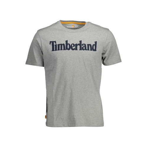 Timberland Men's Eco-Conscious Gray Cotton Tee with Logo Print - 2XL - Main Image