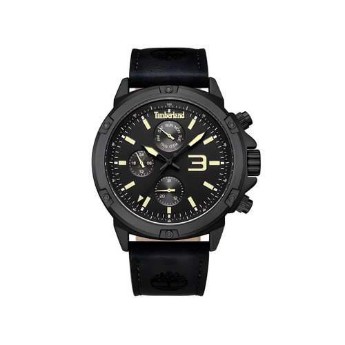Timberland Men's Black Leather Watch - One Size - Main Image