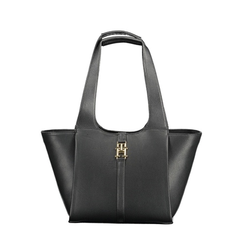 Tommy Hilfiger Women's Chic Black Snap Closure Shoulder Bag - One Size - Main Image