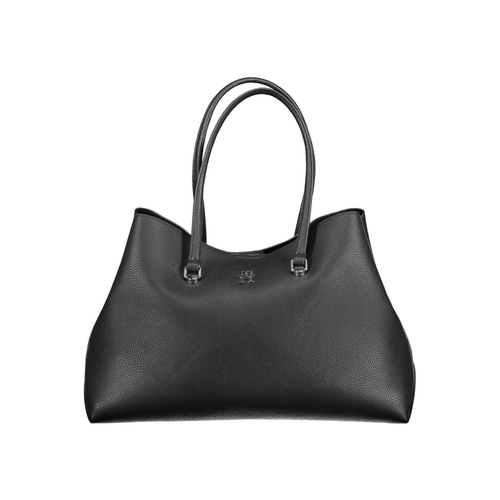 Tommy Hilfiger Women's Elegant Black Polyester Shoulder Bag - One Size - Main Image