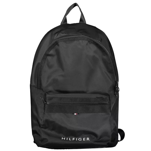 Tommy Hilfiger Men's Black Polyester Backpack - One Size - Main Image