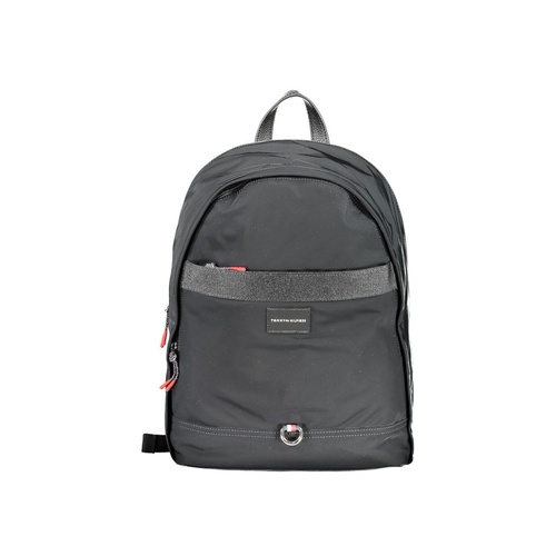 Tommy Hilfiger Men's Black Polyester Backpack - One Size - Main Image