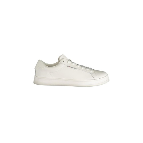 Tommy Hilfiger Men's White Polyester Sneaker - 40 EU - Main Image