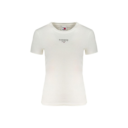 Tommy Hilfiger Women's White Cotton Tops & T-Shirt - XL - Main Image