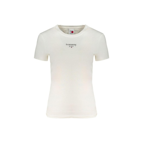 Tommy Hilfiger Women's White Cotton Tops & T-Shirt - XL - Main Image