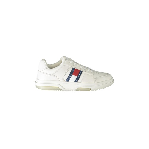 Tommy Hilfiger Men's White Leather  Sneaker - 44 EU - Main Image